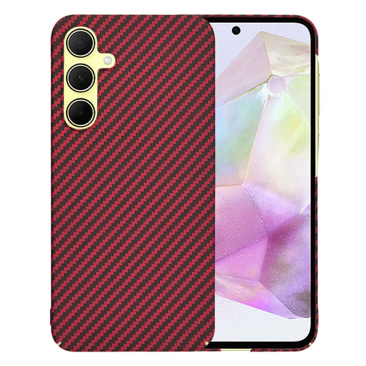 Pouzdro pro Samsung Galaxy A35 5G A356, Techsuit, Carbonite FiberShell, červené