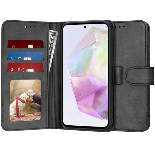 Pouzdro pro Samsung Galaxy A35 5G A356, Techsuit, Diary Book, Černé