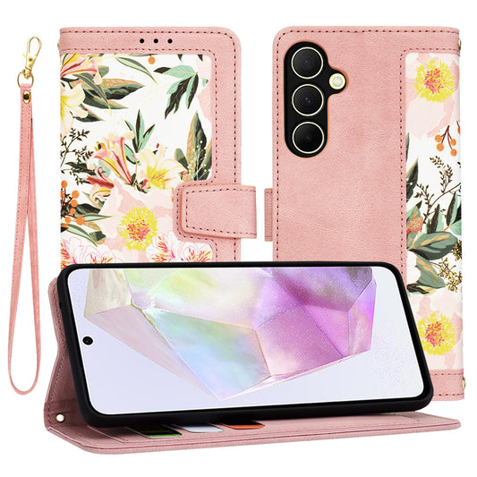 Pouzdro pro Samsung Galaxy A35 5G A356, Techsuit, FlipCraft, Růžové