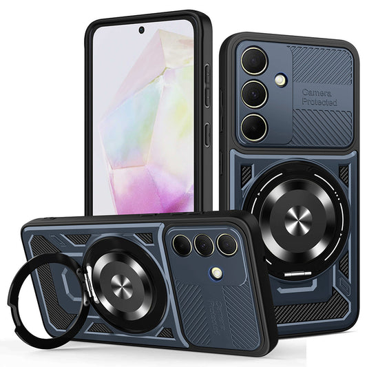 Pouzdro pro Samsung Galaxy A35 5G A356, Techsuit, RuggedCam, Modré