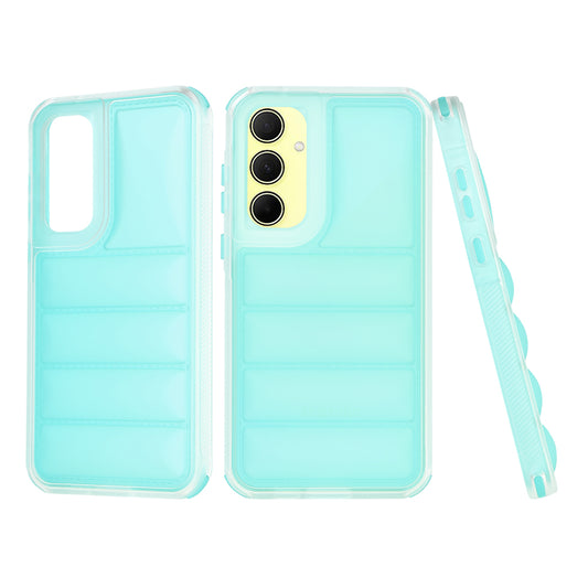 Pouzdro pro Samsung Galaxy A35 5G A356, Techsuit, Wave Shield, Tyrkysové