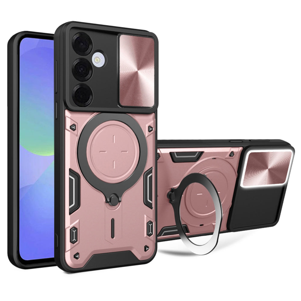 Pouzdro pro Samsung Galaxy A36 A366, Techsuit, CamGuard Pro, Růžovo-zlaté