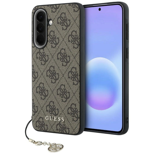 Pouzdro pro Samsung Galaxy A37 5G, Guess, 4G Classic Logo Charm, Hnědá