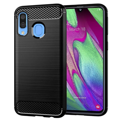 Pouzdro pro Samsung Galaxy A40 A405, Techsuit, Carbon, Černé