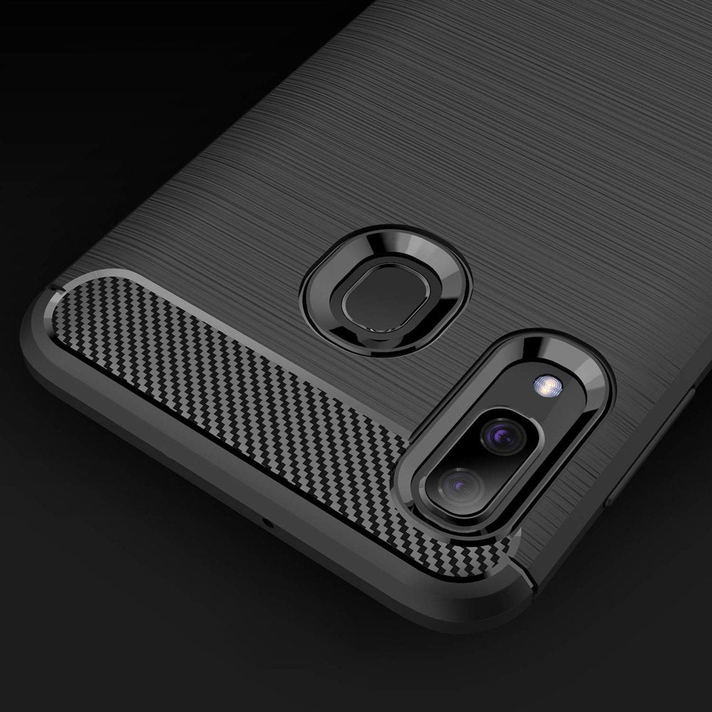 Pouzdro pro Samsung Galaxy A40 A405, Techsuit, Carbon, Černé