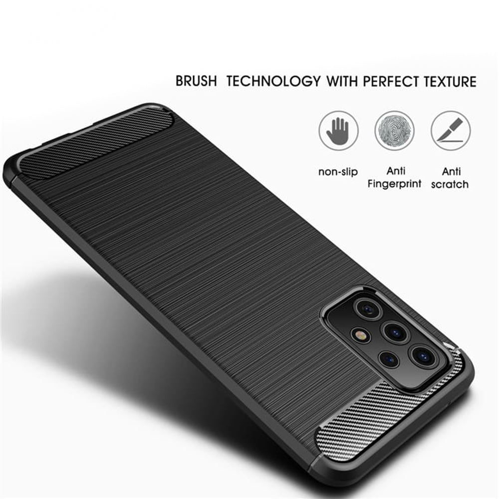 Pouzdro pro Samsung Galaxy A52s 5G A528 / A52 5G A526 / A52 A525, Techsuit, Carbon, Černá