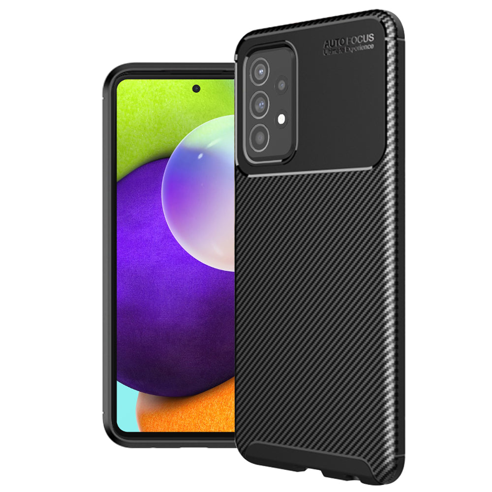 Pouzdro pro Samsung Galaxy A52s 5G A528 / A52 5G A526 / A52 A525, Techsuit, CarbonFiber, Černé