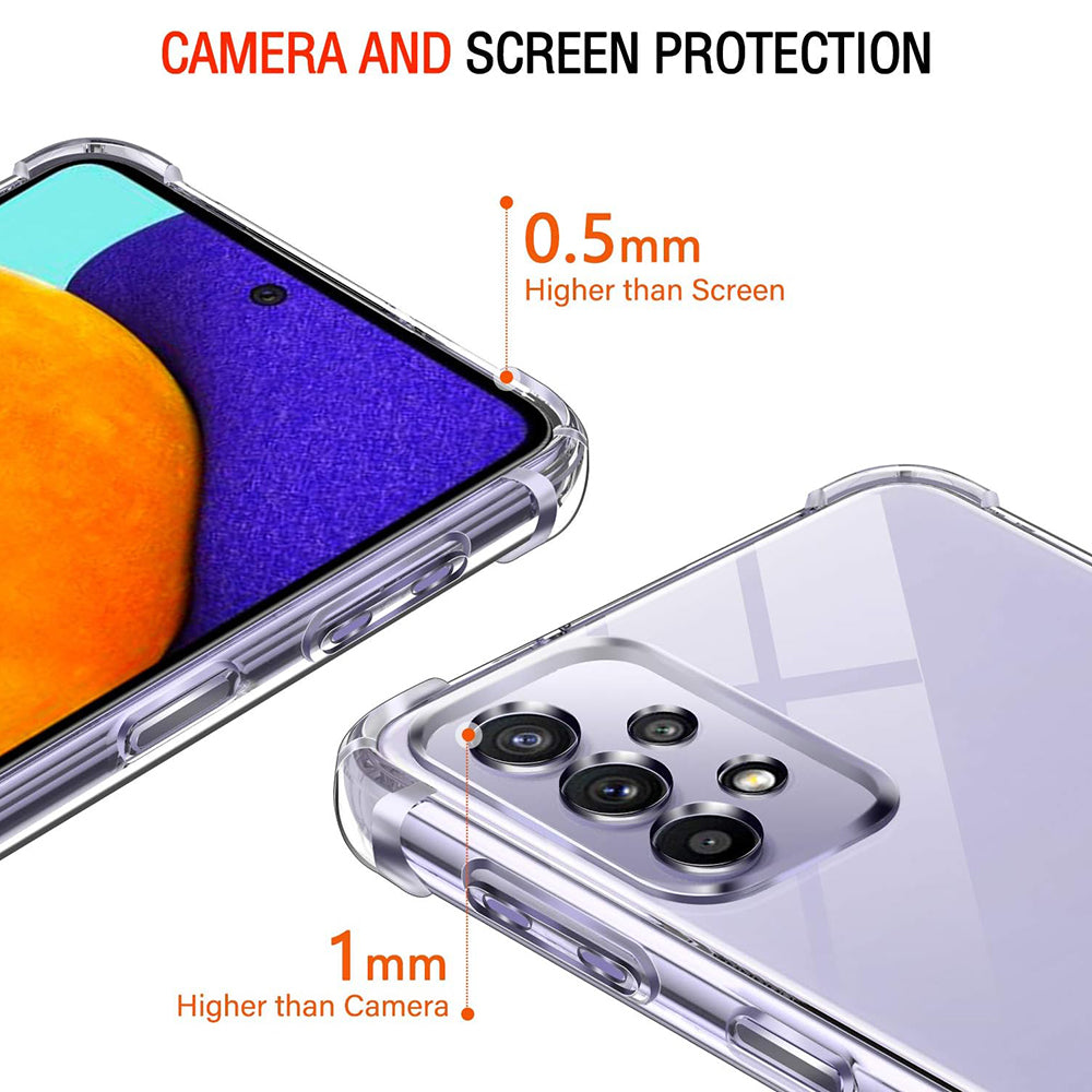 Pouzdro pro Samsung Galaxy A52s 5G A528 / A52 5G A526 / A52 A525, Techsuit, Odolné proti nárazům, Průhledné