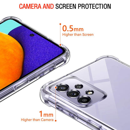 Pouzdro pro Samsung Galaxy A52s 5G A528 / A52 5G A526 / A52 A525, Techsuit, Odolné proti nárazům, Průhledné