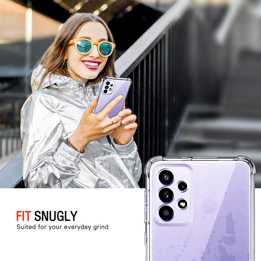 Pouzdro pro Samsung Galaxy A52s 5G A528 / A52 5G A526 / A52 A525, Techsuit, Odolné proti nárazům, Průhledné
