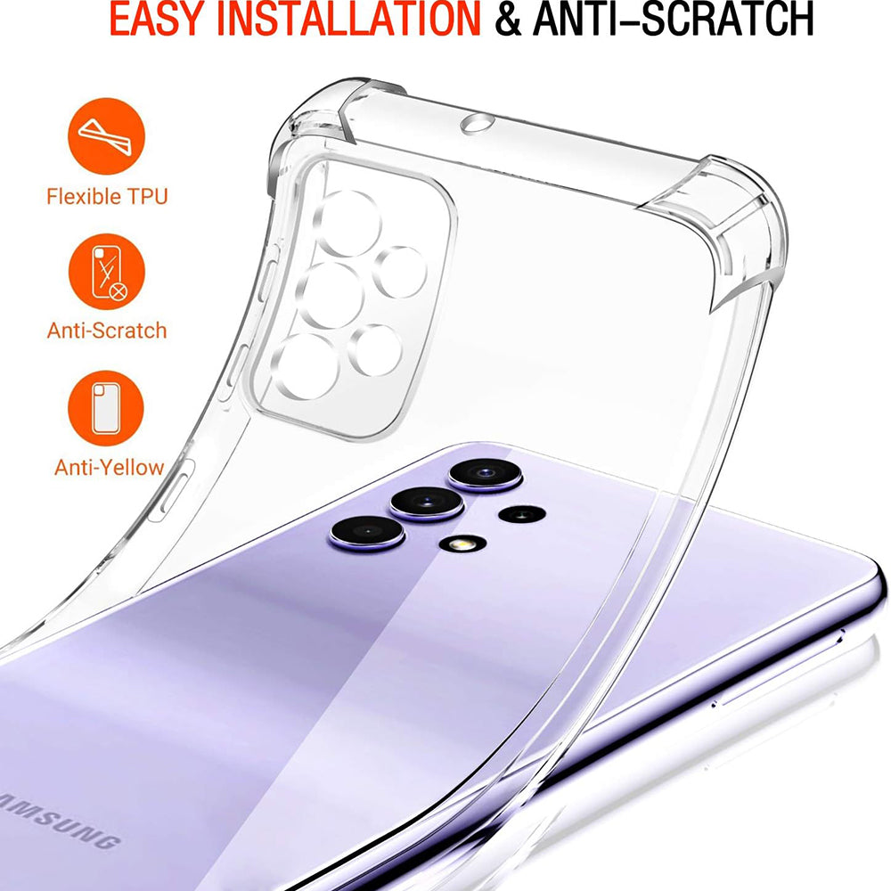 Pouzdro pro Samsung Galaxy A52s 5G A528 / A52 5G A526 / A52 A525, Techsuit, Odolné proti nárazům, Průhledné