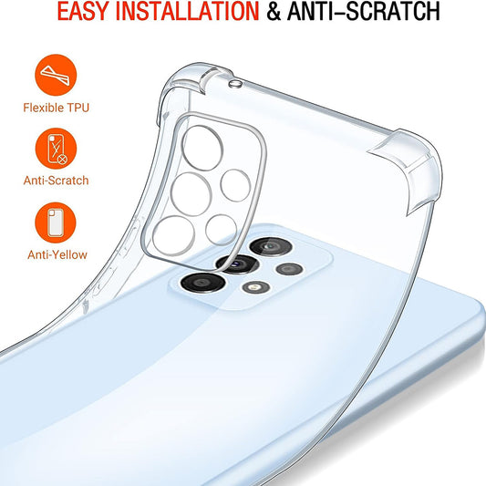 Pouzdro pro Samsung Galaxy A53 5G A536, Techsuit, Odolné proti nárazům, Průhledné