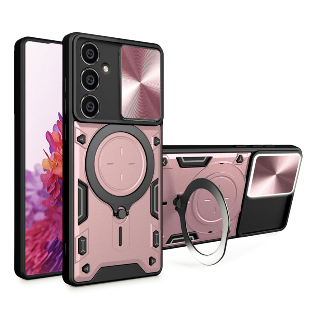 Pouzdro pro Samsung Galaxy A54 A546, Techsuit, CamGuard Pro, Růžovo-zlaté