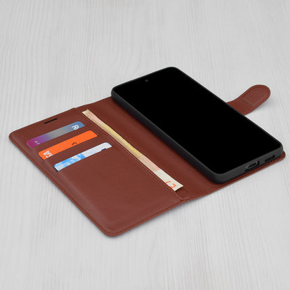 Pouzdro pro Samsung Galaxy A54 A546, Techsuit, kožené folio, hnědé