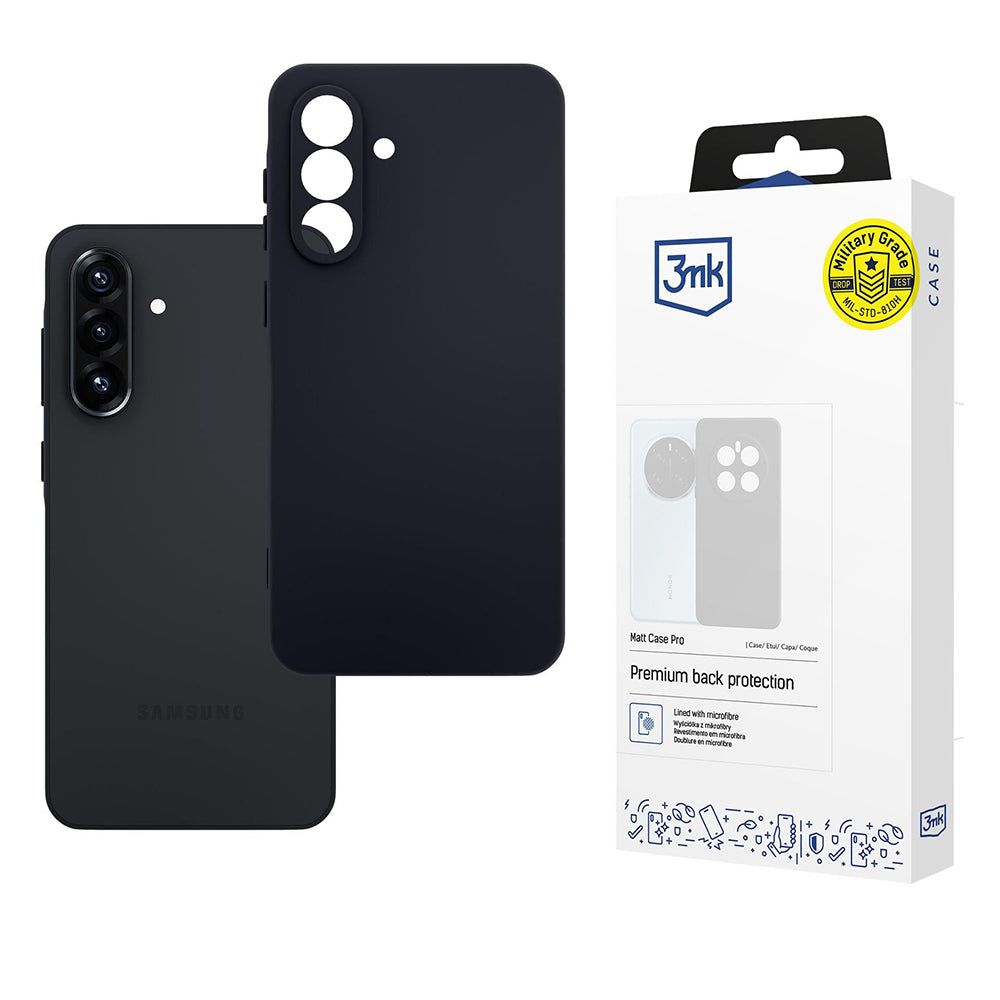 Pouzdro pro Samsung Galaxy A56 A566, 3MK, Černá matná