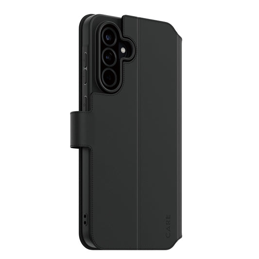 Pouzdro pro Samsung Galaxy A56 A566, PanzerGlass, Care Feature Kickstand Wallet, Černá
