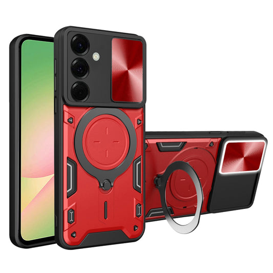 Pouzdro pro Samsung Galaxy A56 A566, Techsuit, CamGuard Pro, červené