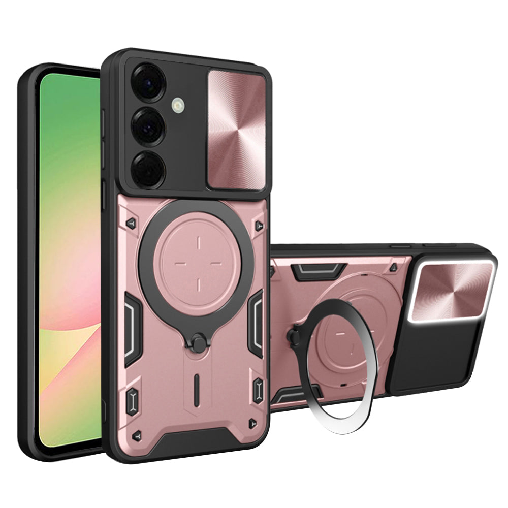 Pouzdro pro Samsung Galaxy A56 A566, Techsuit, CamGuard Pro, Růžovo-zlaté