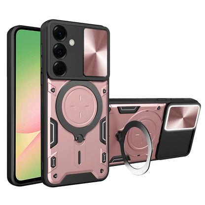 Pouzdro pro Samsung Galaxy A56 A566, Techsuit, CamGuard Pro, Růžovo-zlaté