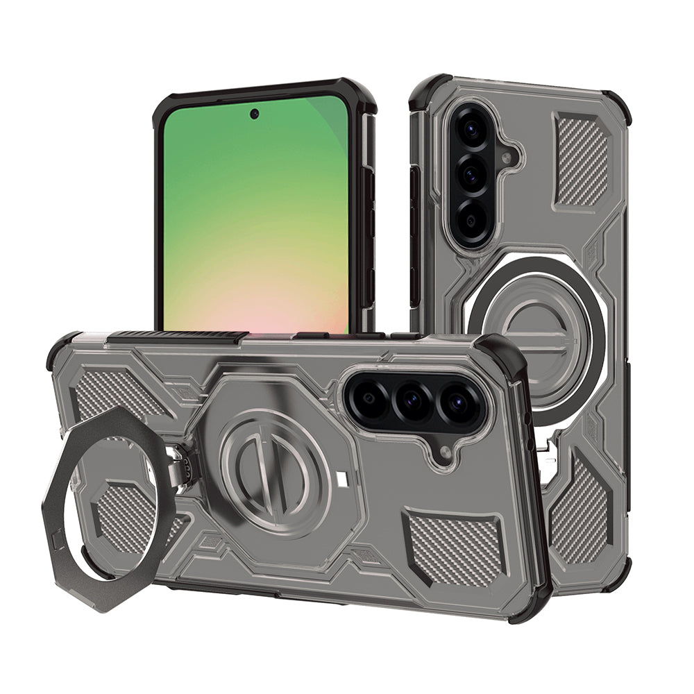 Pouzdro pro Samsung Galaxy A56 A566, Techsuit, Carbon Shield Pro, Světle černá