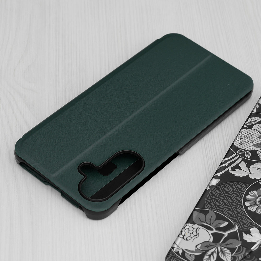 Pouzdro pro Samsung Galaxy A56 A566, Techsuit, eFold, Zelené
