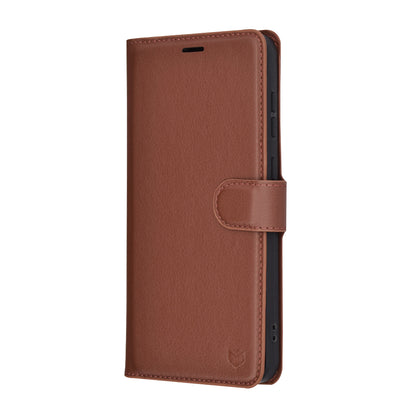 Pouzdro pro Samsung Galaxy A56 A566, Techsuit, kožené folio, hnědé