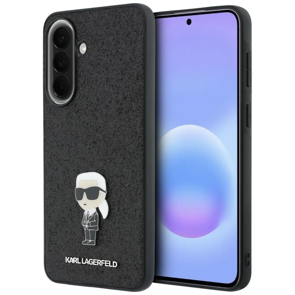 Pouzdro pro Samsung Galaxy A57 5G, Karl Lagerfeld, Glitter Fixed Ikonik Karl, Černé