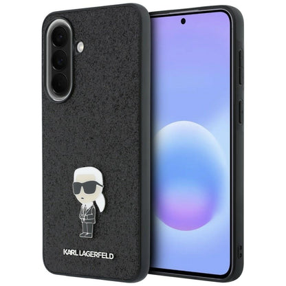 Pouzdro pro Samsung Galaxy A57 5G, Karl Lagerfeld, Glitter Fixed Ikonik Karl, Černé