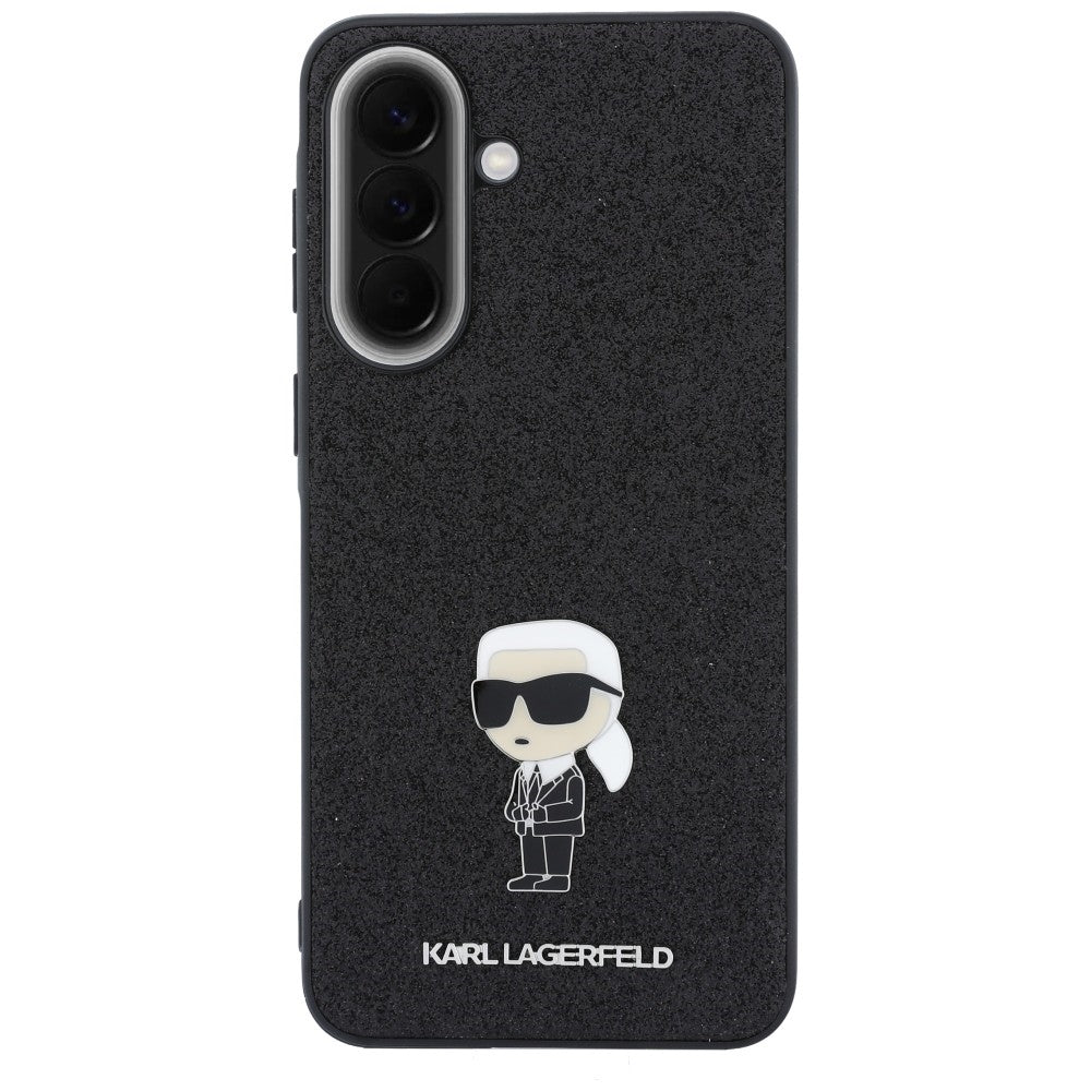 Pouzdro pro Samsung Galaxy A57 5G, Karl Lagerfeld, Glitter Fixed Ikonik Karl, Černé