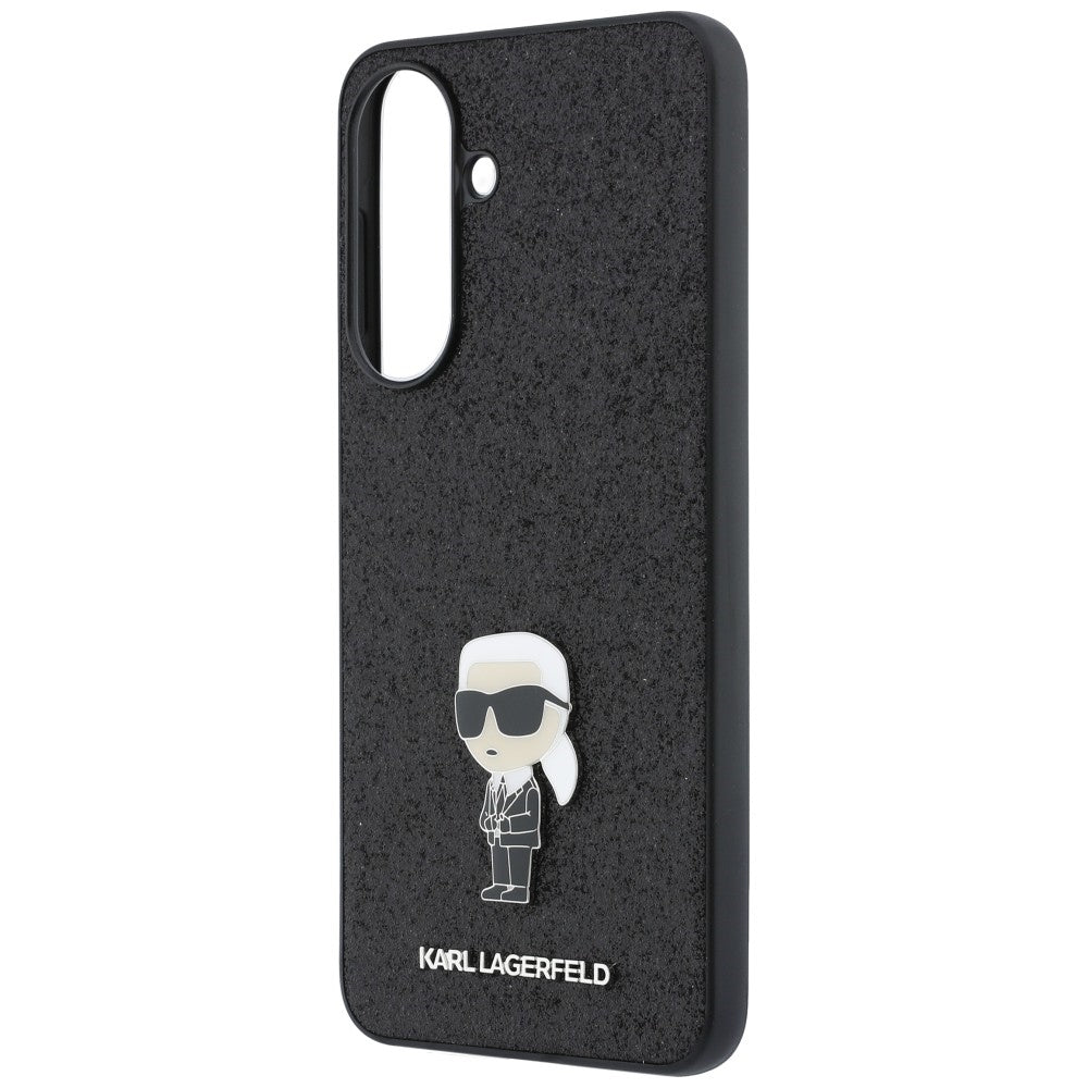 Pouzdro pro Samsung Galaxy A57 5G, Karl Lagerfeld, Glitter Fixed Ikonik Karl, Černé