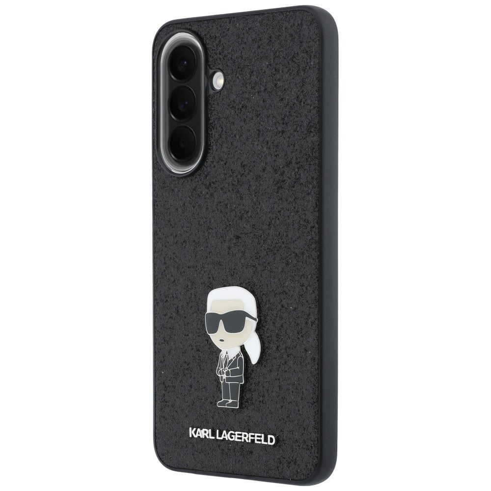Pouzdro pro Samsung Galaxy A57 5G, Karl Lagerfeld, Glitter Fixed Ikonik Karl, Černé