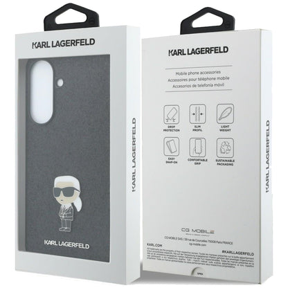 Pouzdro pro Samsung Galaxy A57 5G, Karl Lagerfeld, Glitter Fixed Ikonik Karl, Černé