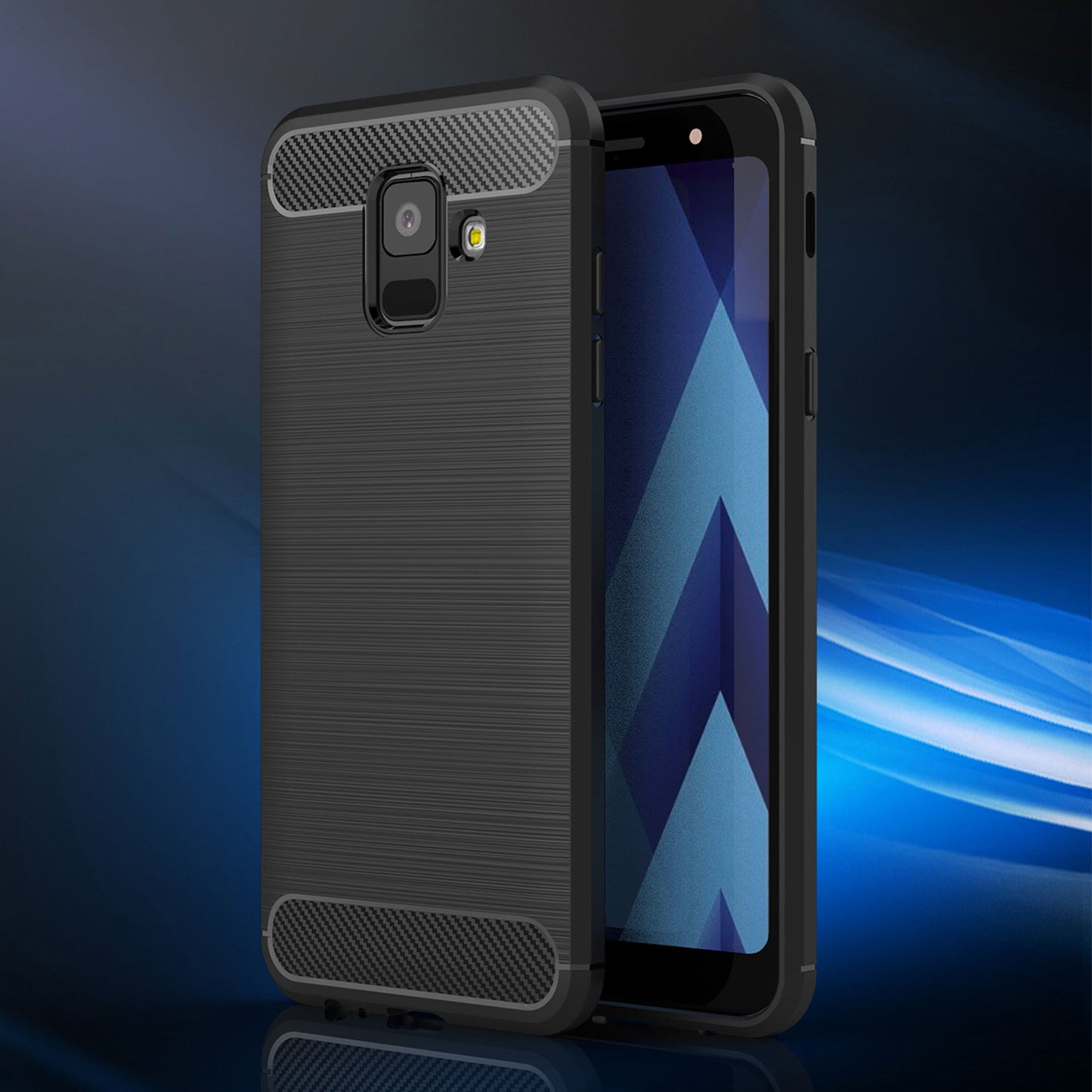 Pouzdro pro Samsung Galaxy A6 (2018) A600, Techsuit, Carbon, Černé