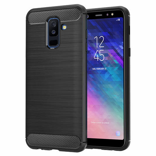 Pouzdro pro Samsung Galaxy A6 Plus (2018) A605, Techsuit, Carbon, Černé