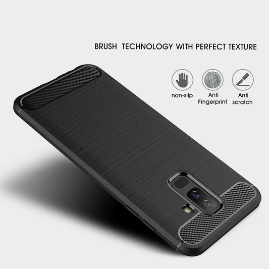 Pouzdro pro Samsung Galaxy A6 Plus (2018) A605, Techsuit, Carbon, Černé