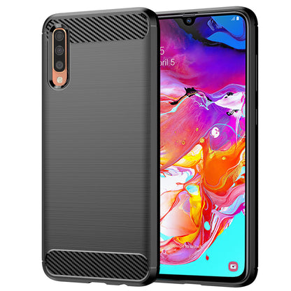Pouzdro pro Samsung Galaxy A70s A707 / A70 A705, Techsuit, Carbon, Černé