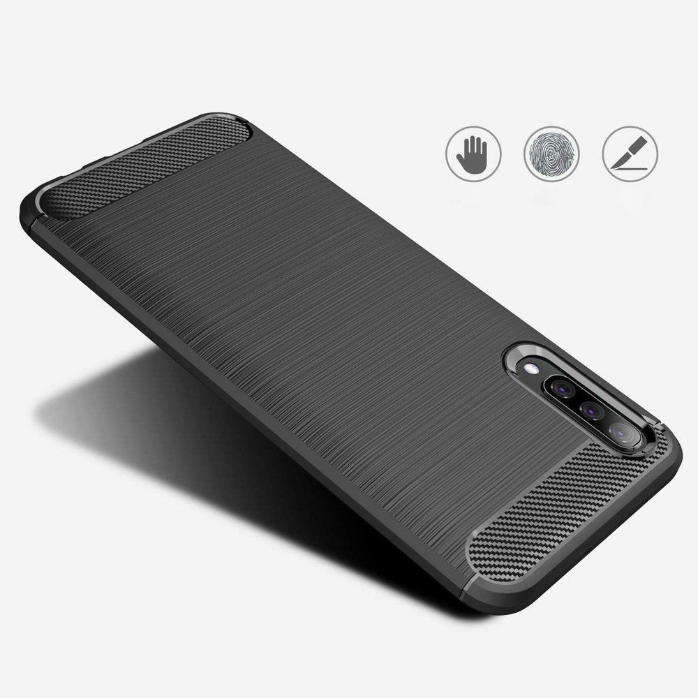Pouzdro pro Samsung Galaxy A70s A707 / A70 A705, Techsuit, Carbon, Černé