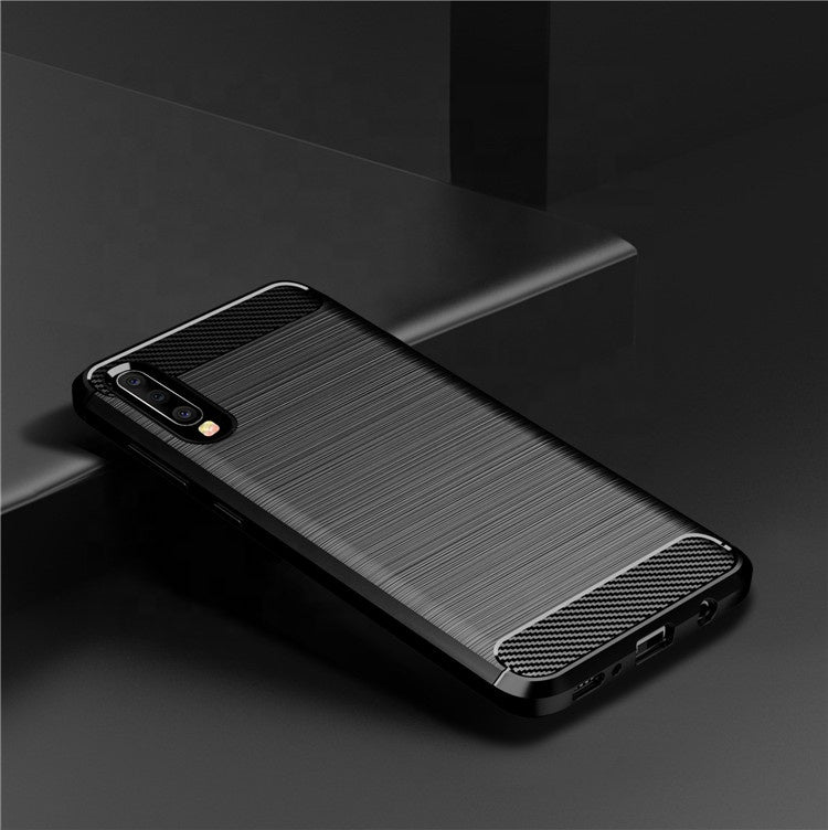 Pouzdro pro Samsung Galaxy A70s A707 / A70 A705, Techsuit, Carbon, Černé