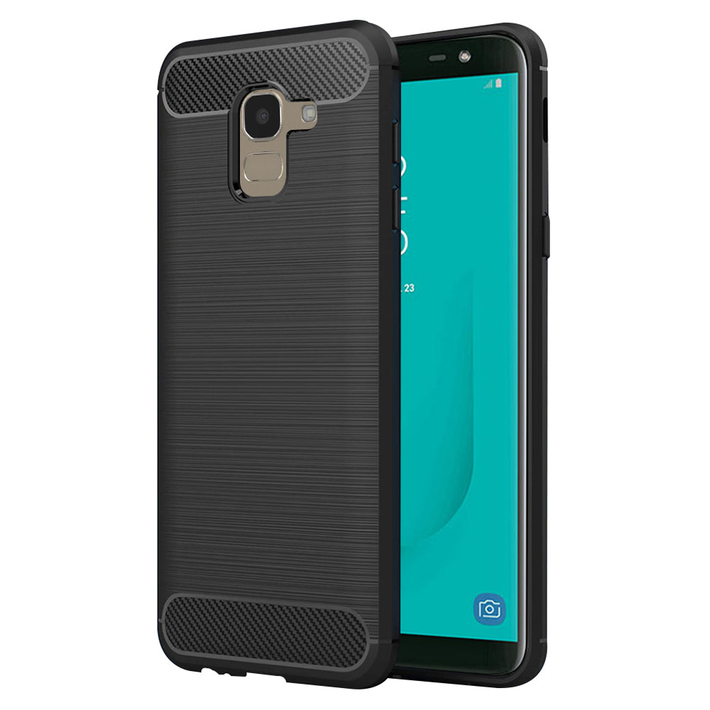 Pouzdro pro Samsung Galaxy J6 J600, Techsuit, Carbon, Černé