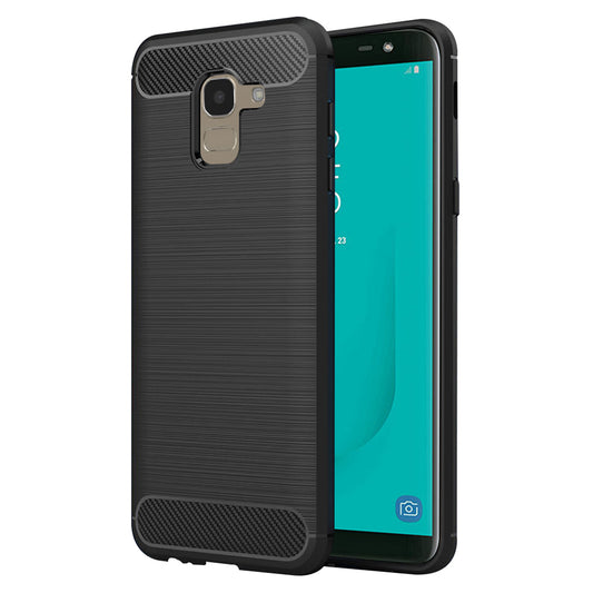Pouzdro pro Samsung Galaxy J6 J600, Techsuit, Carbon, Černé