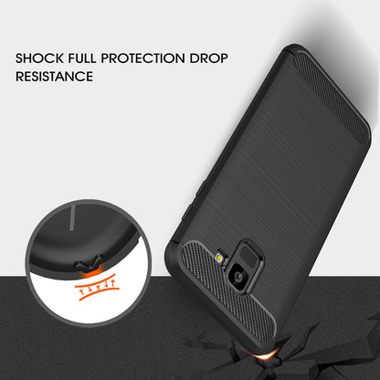 Pouzdro pro Samsung Galaxy J6 J600, Techsuit, Carbon, Černé