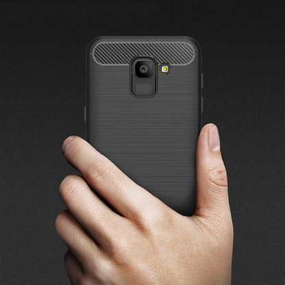 Pouzdro pro Samsung Galaxy J6 J600, Techsuit, Carbon, Černé