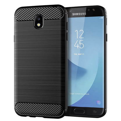 Pouzdro pro Samsung Galaxy J7 (2017) J730, Techsuit, Carbon, Černé
