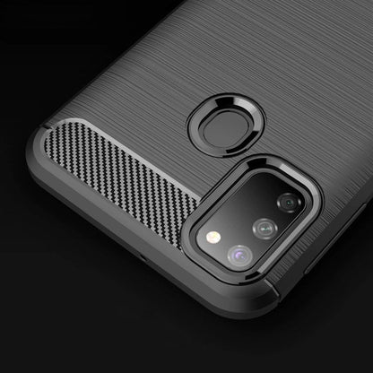 Pouzdro pro Samsung Galaxy M21 M215 / M30s M307, Techsuit, Carbon, Černé