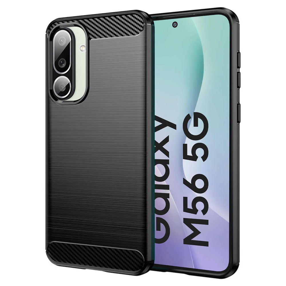 Pouzdro pro Samsung Galaxy M56 M566, Techsuit, Carbon, Černé