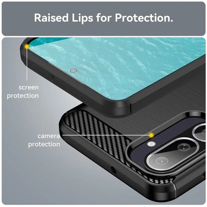 Pouzdro pro Samsung Galaxy M56 M566, Techsuit, Carbon, Černé