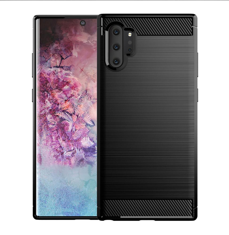 Pouzdro pro Samsung Galaxy Note 10+ 5G N976 / Note 10+ N975, Techsuit, Carbon, Černé
