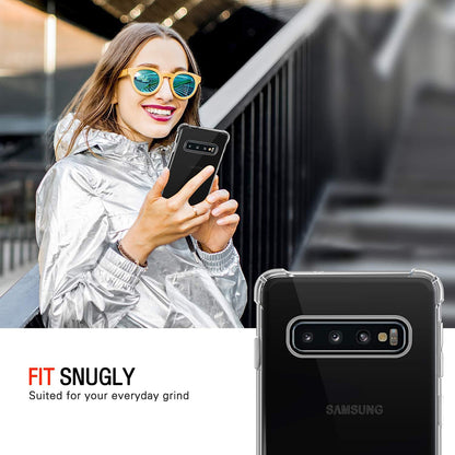 Pouzdro pro Samsung Galaxy S10 G973, Techsuit, Odolné proti nárazům, Průhledné