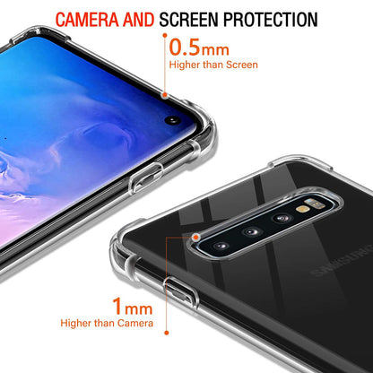 Pouzdro pro Samsung Galaxy S10 G973, Techsuit, Odolné proti nárazům, Průhledné