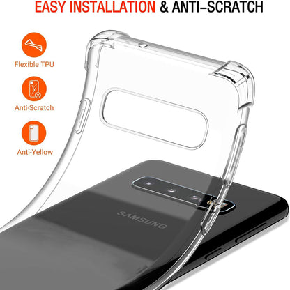 Pouzdro pro Samsung Galaxy S10 G973, Techsuit, Odolné proti nárazům, Průhledné